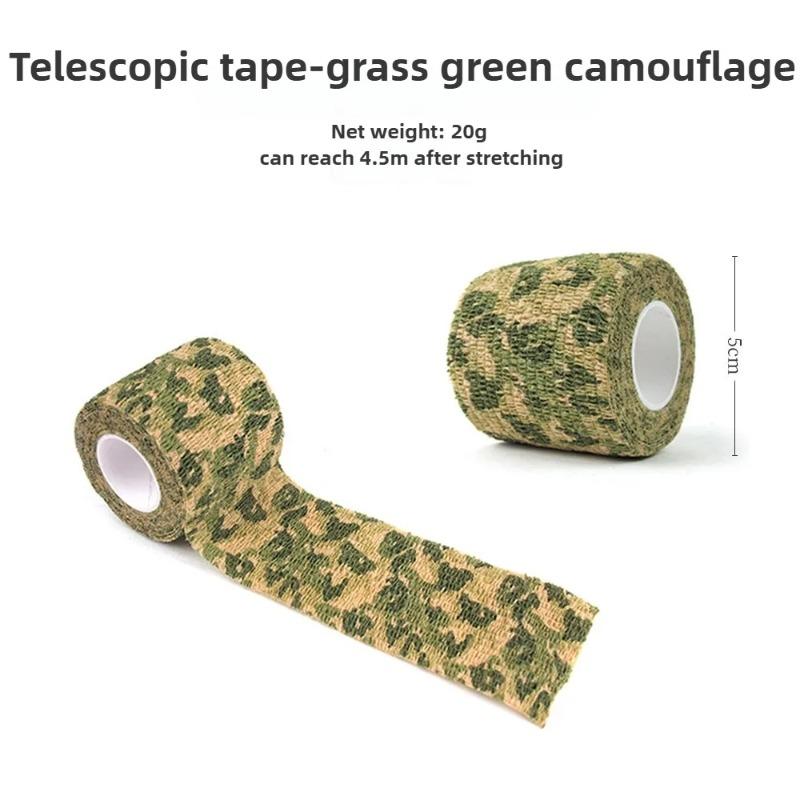

No Residue Self Adhesive Camouflage Tape Stretchable Non Woven Fabric Wrap For Hunting Shooting Camping Cycling Outdoor Gear 2PCS