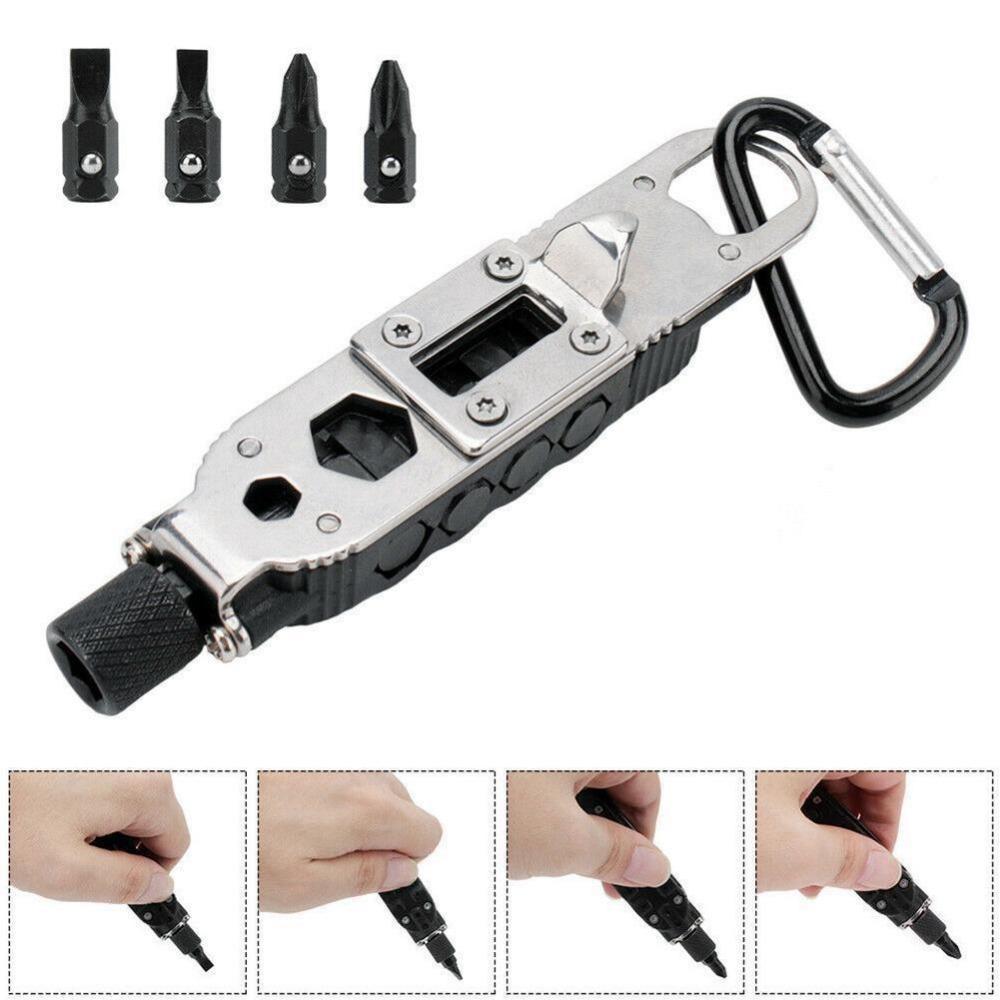 1PC Multifunctional Mini Screwdriver Outdoor EDC Keychain Shape Screwdrivers Portable Steel Repair Tool WBL