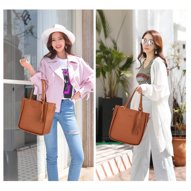 4Pcs/set Crossbody Bags Women Bag Set Leather Shoulder Bags Purse Ladies PU Crossbody Bag Bolsa Feminina