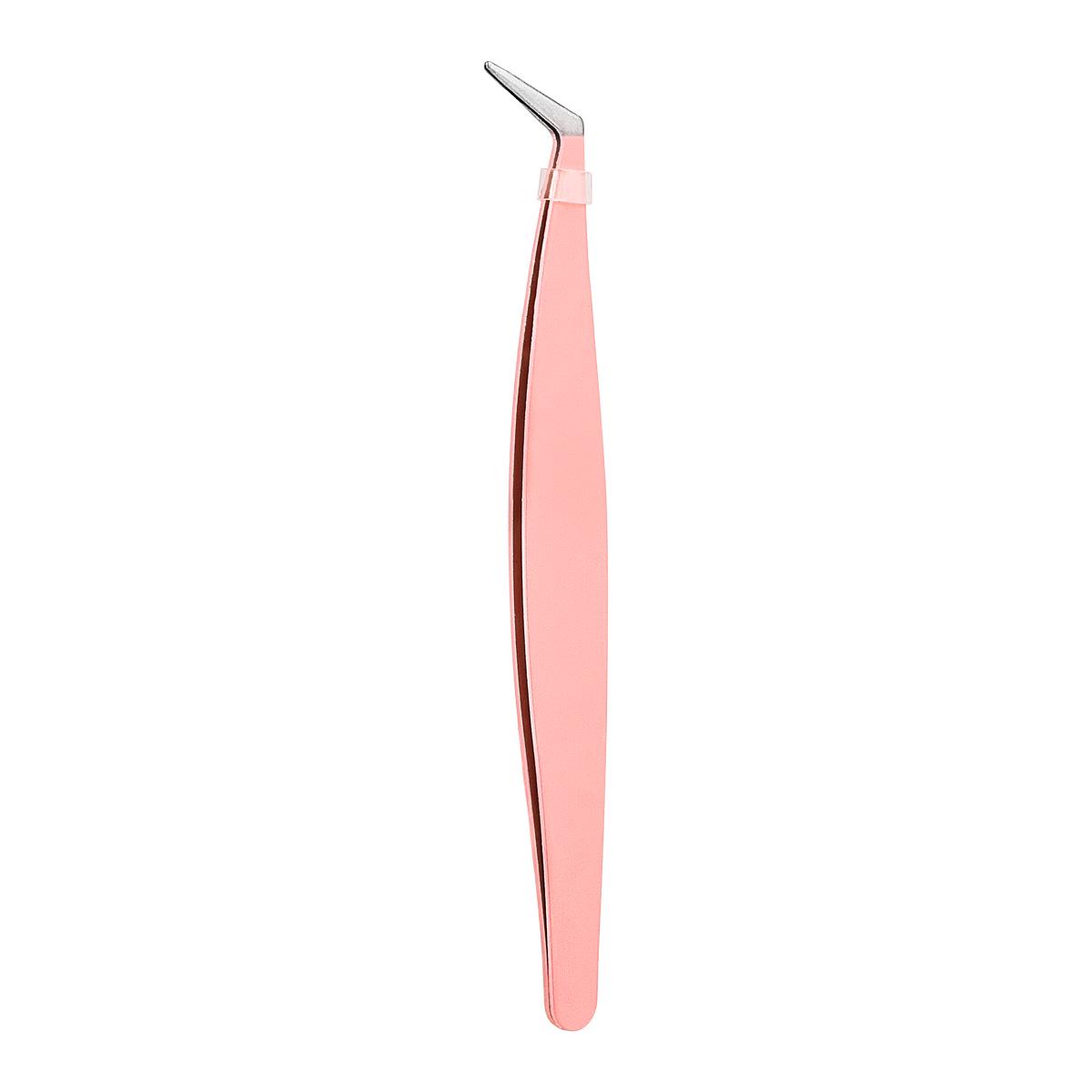 BQI Gold Feather Precision Round Tip Eyelash Extension Tweezers for Beginners