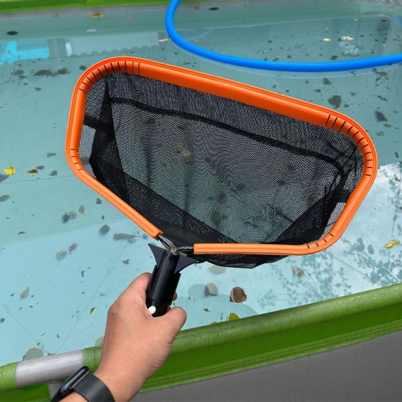 Light Weight Easy Connection Pool Net Large Capacity Pool Net Deeper Pond Leaves Cleaning Net Pool Accessories Easy Use