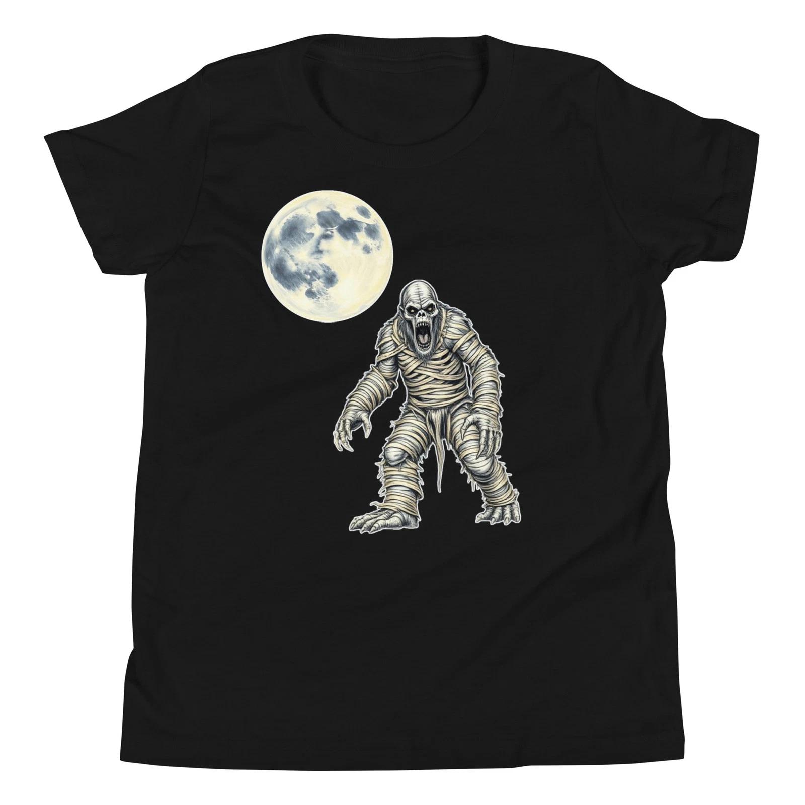 Scary Mummy Bigfoot Sasquatch Halloween Full Moon Costume Youth T-Shirt 130