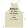 Kitchen Apron - Anaé Doesn't Exist - Breton Print - Durable Cotton - Printed In France