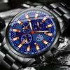 3pcs/set 1pc Fashion Men's Calemdar Business Stainless Steel Quartz Watch & 1pc Men's Bracelet & 1pc Men's Neckalce