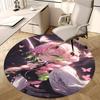 Alfombrilla para silla Demon Slayer, Alfombra redonda, Alfombra de oficina, Lavable a máquina, Antideslizante, Adecuada para salas de estar, dormitorios