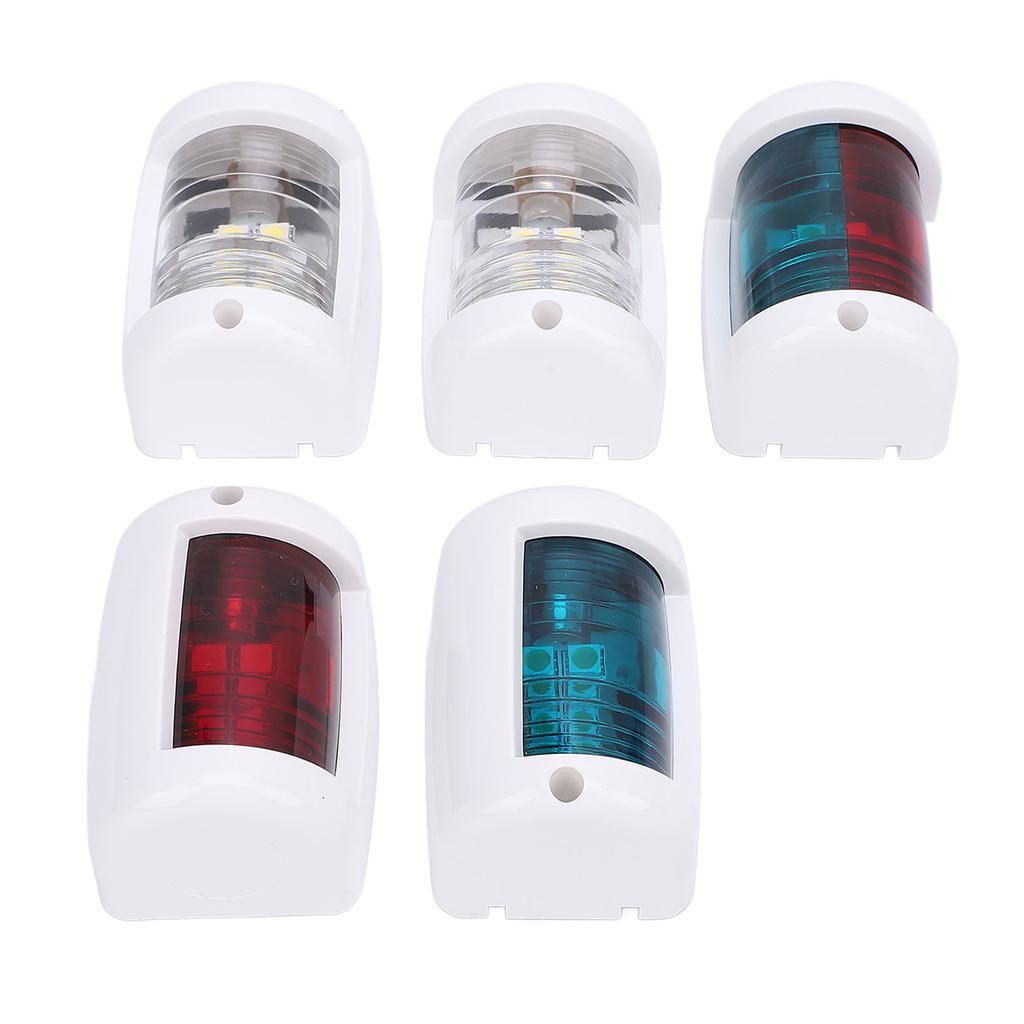 5Pcs LED Navigation Licht Kit IP66 Wasserdicht Grün Steuerbord Rot Port Seite Weiß Heck Boot Licht
