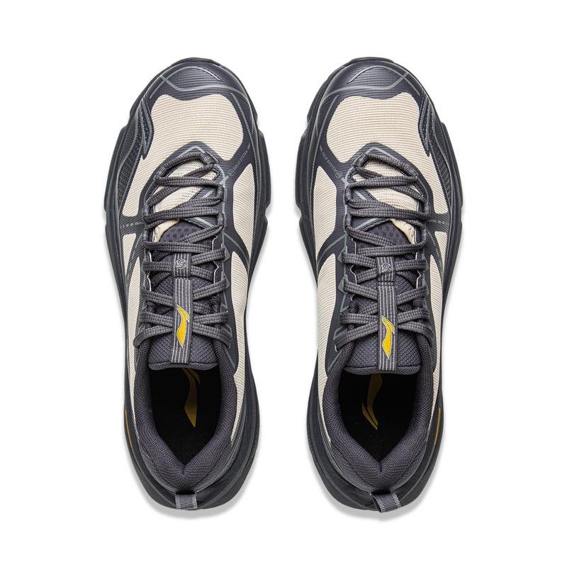 New LiNing CF Tracing Cushioning, Balance, And Rebound Low top Hiking Shoes Unisex Black Gray AHTV027-2