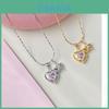 Heart Star Pendant Necklace With Cubic Zirconia For Women Office Style