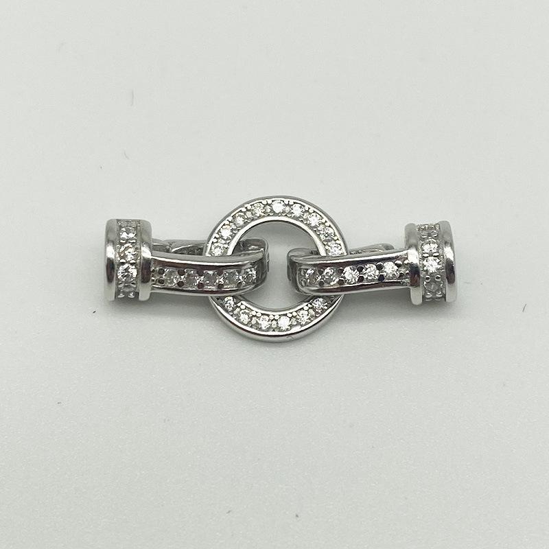 Yansheng S925 Sterling Silver Pearl, Diamond Necklace Bracelet Connector DIY Sweater Chain Clasp