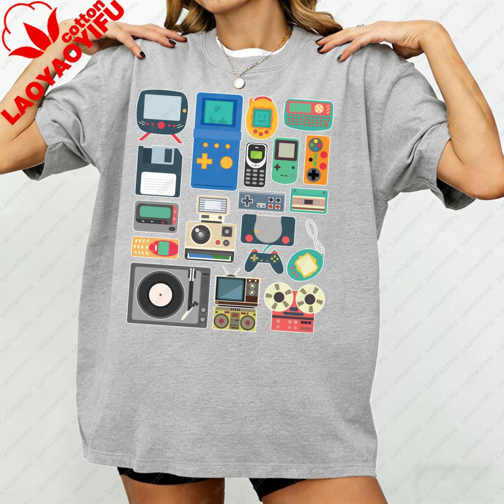 80s 90s Video Game Retro Classic Arcade Unisex TShirt Vintage Gamer Gifts Shirts Cool 80s Made Born In The 1980s 1990s Clothes