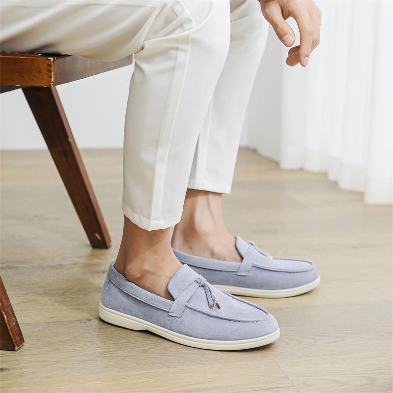 Fashion Men Casual Walking Shoes Slip on Fashion Loafers for Male Luxury Brand Dress Wedding Shoes 2025 New Arrival Men Handmade Flats