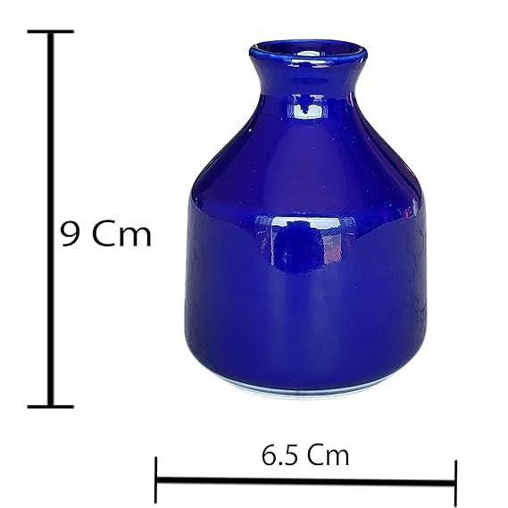 Jarrón/Maceta Decorativa de Cerámica para Sala de Estar, Decoración del Hogar Sin Flores (3.5 pulgadas)