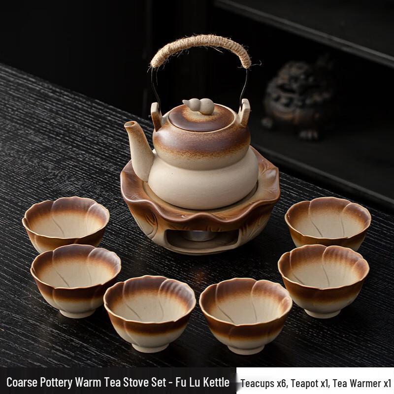 Japanese Ceramic Teapot & Warmer Set