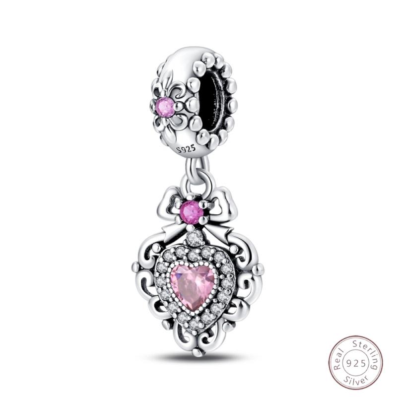 Copper Purple Classic Retro Heart Lotus Angel Shape Pattern Charms Beads Fit 3Mm Original Bracelet Diy Jewelry Gift