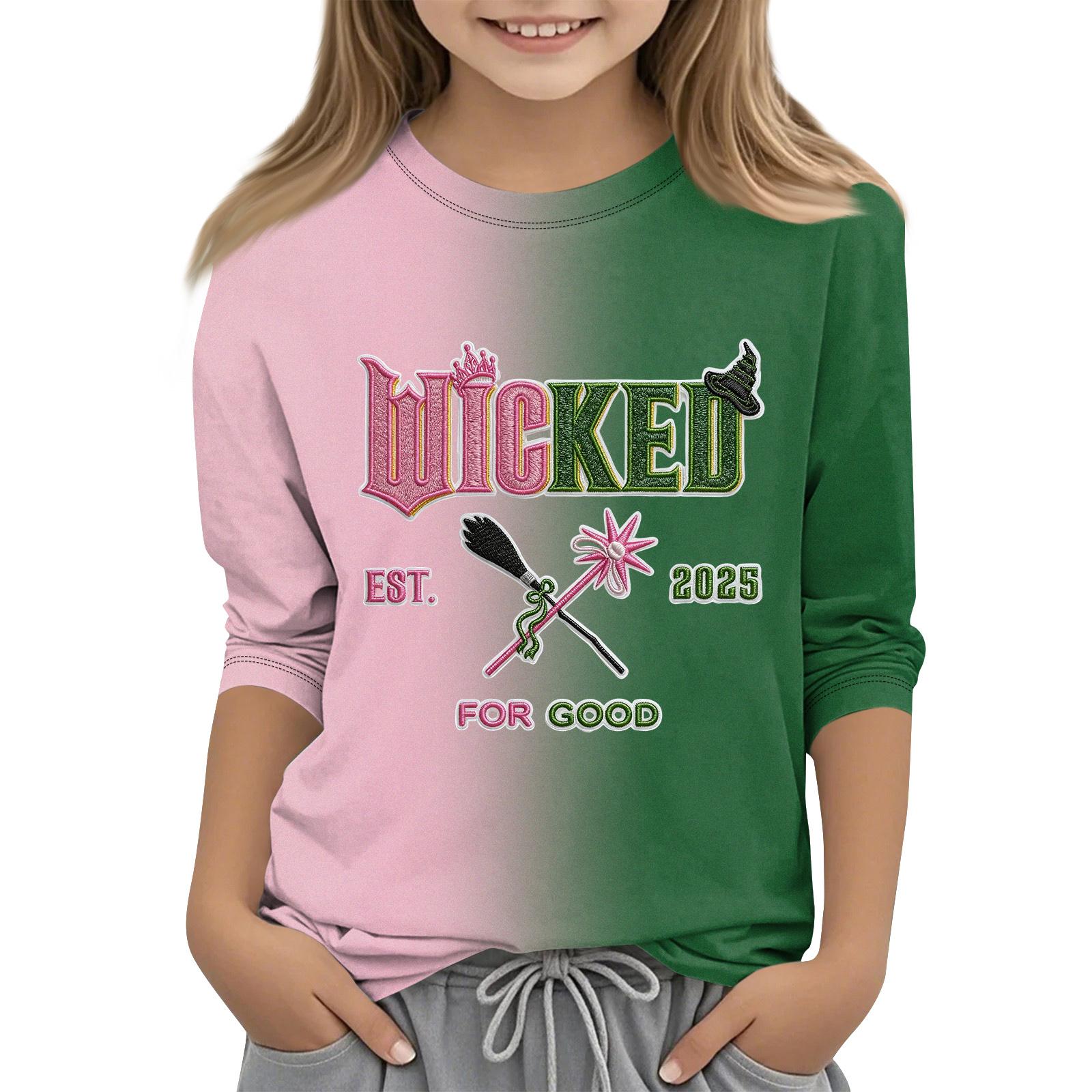 

Children s 3/4 Sleeve Independence Day Printed Round Neck Casual T-shirt 150 зелёный