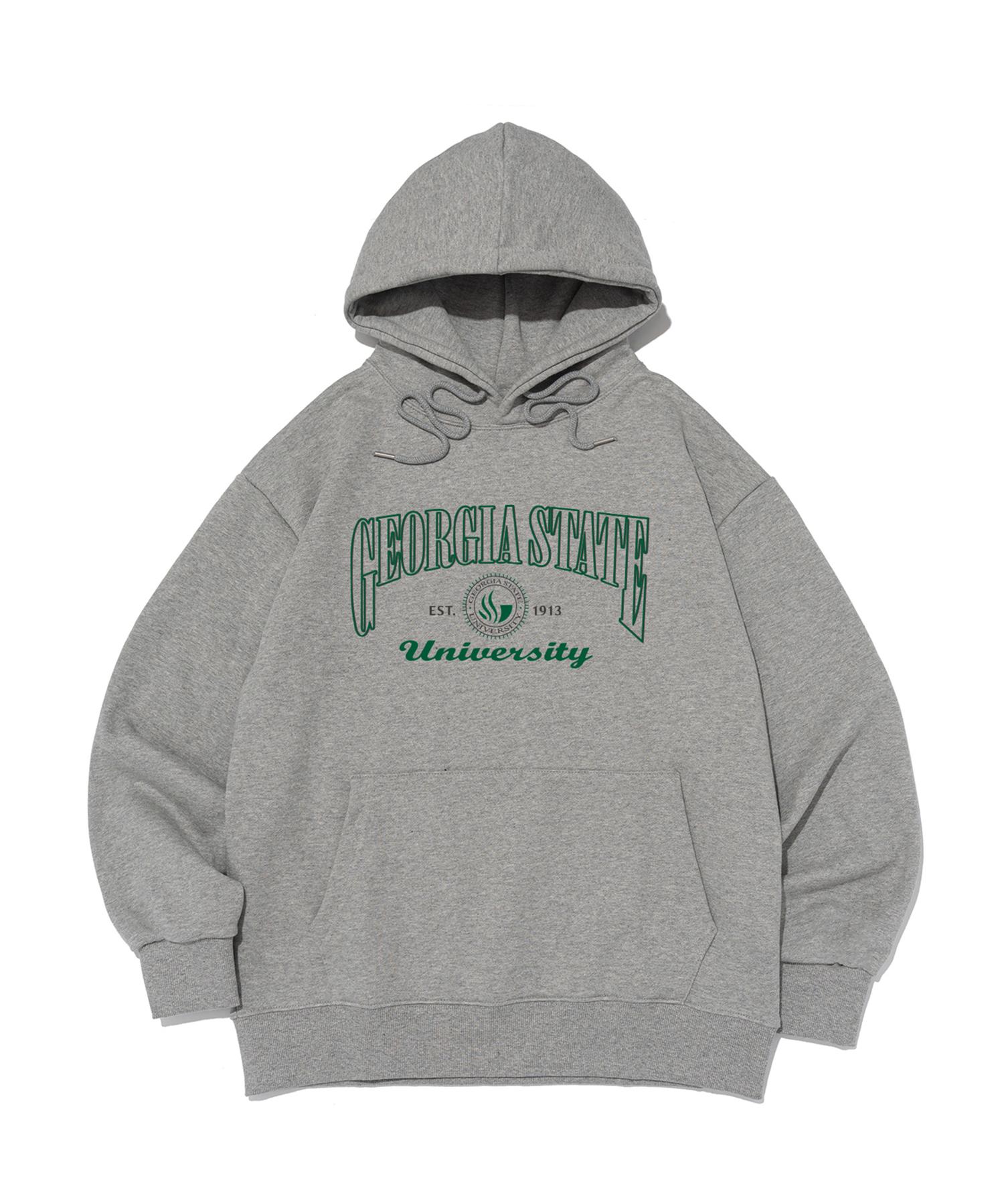 Худи с надписью 613 Seoul 1913 University (Серый) M (Fleece)