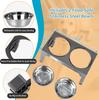 Adjustable Stainless Steel Pet Bowls Lovely Portable Dog Cat Feeders Replaceable Slower Feeder Float Water Bowl Elevated Stand