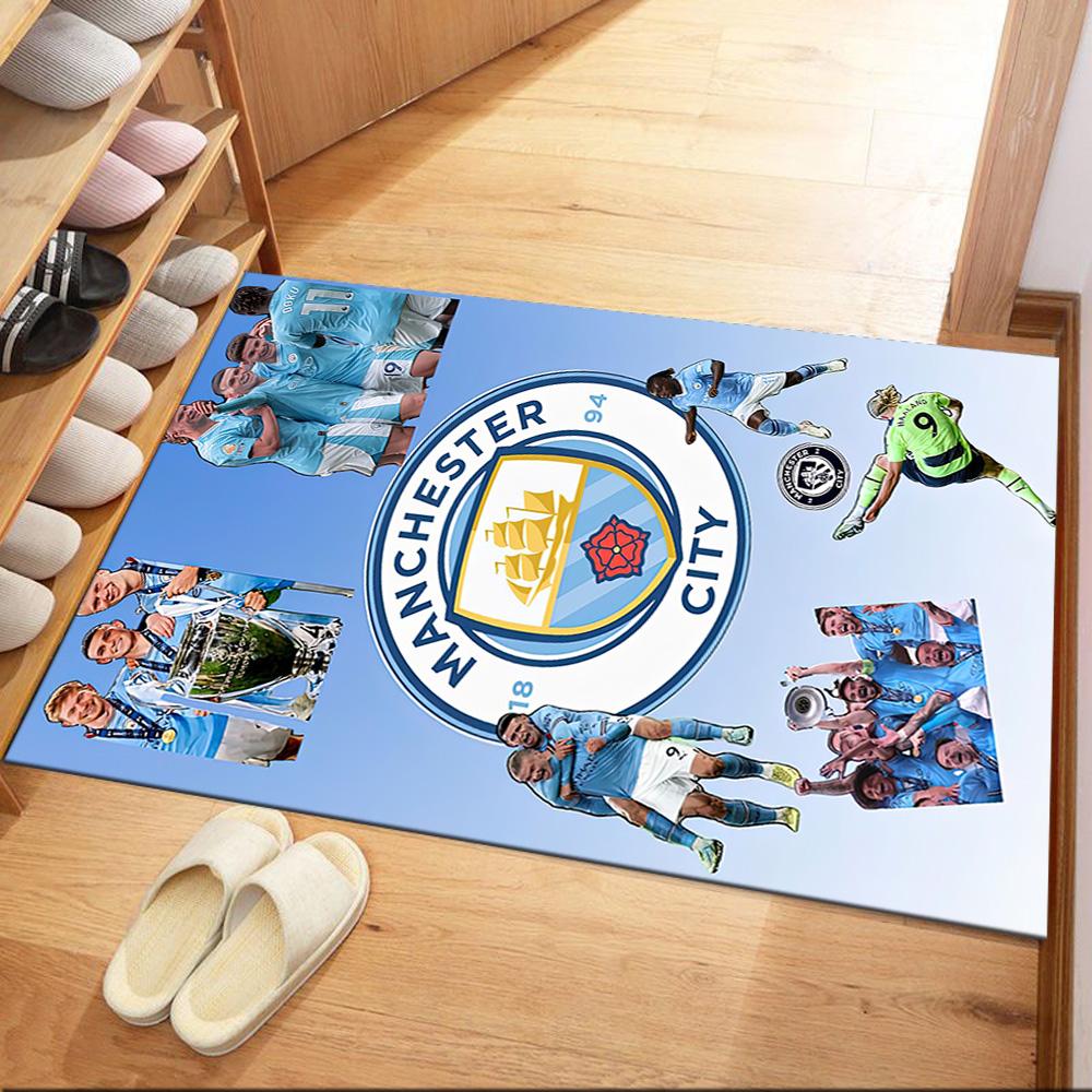Manchester City Fc Square Rugs Are a Great Choice for Living Rooms, Bedrooms, Home Décor, and As Gifts.