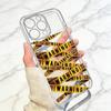 Warning tape Phone Case For iPhone 17 16 15 14 13 12 11 Mini Pro Max Plus Transparent Cover
