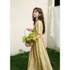 Elegant French Style V-Neck Floral Long Dress