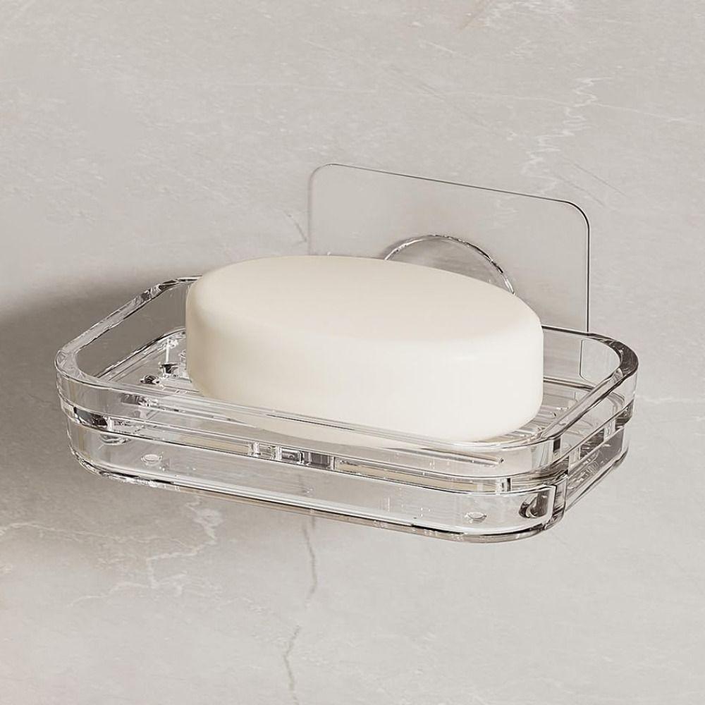 Wall Mounted Soap Dish Self Draining Soap Saver NEW Bathroom Organizer  Bathroom Supplies