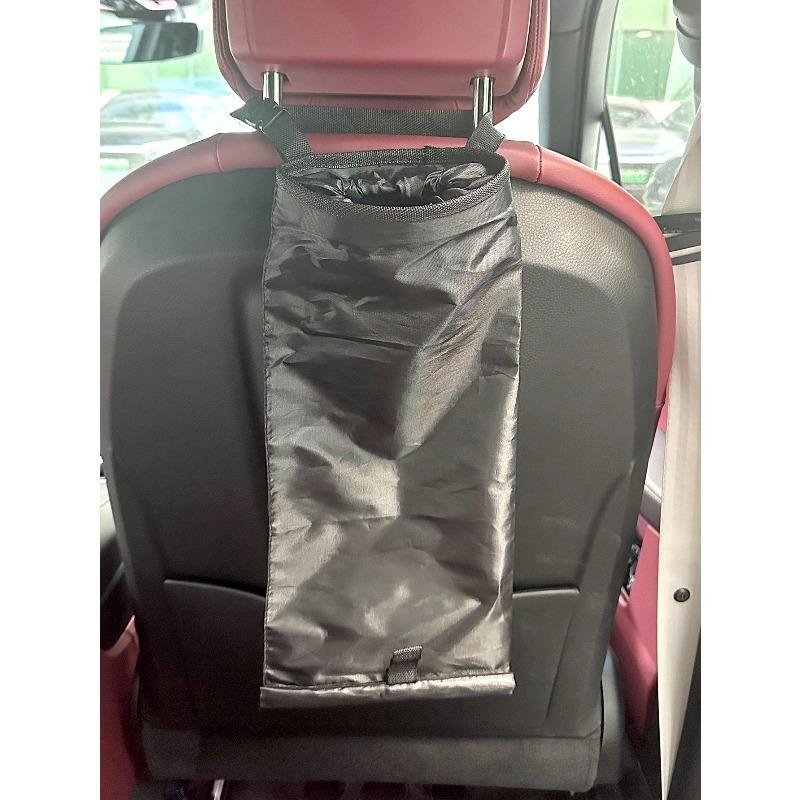 1pc Car Seat Back Trash Bin, Multi-Functional Car Hanging Garbage Can, Foldable Portable Car Storage Bag