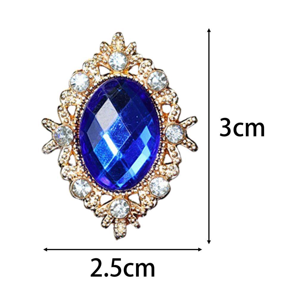 10pcs Rhinestone Flat Back Buttons Embellishment Wedding DIY Jewellery