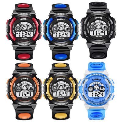 Men's Fashion Multi Function Colorful Light Sport Wristband Electronic Watch