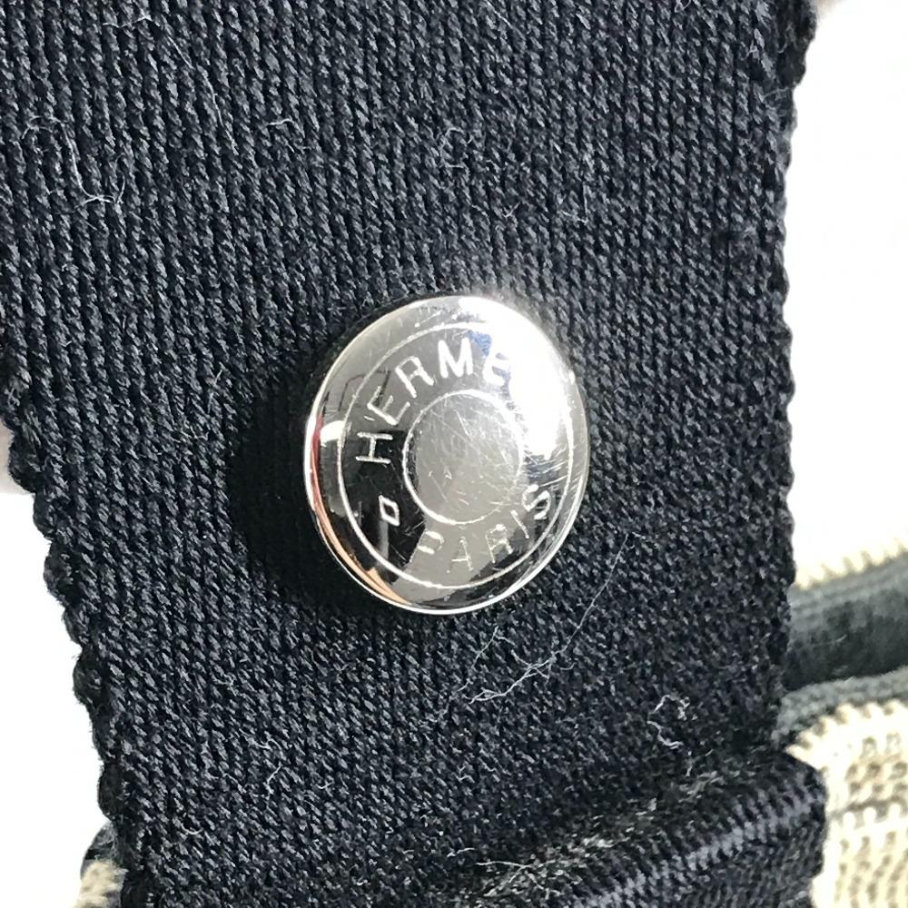 Hermes Saksaw MM Saksaw MM Bag Hand Bag Canvas Black/gray
