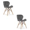 LAGO Velvet Chair - Gray X 2