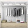 Metal Closet Divider White Shelf Divider Space Saving Closet Separator  For Bedroom