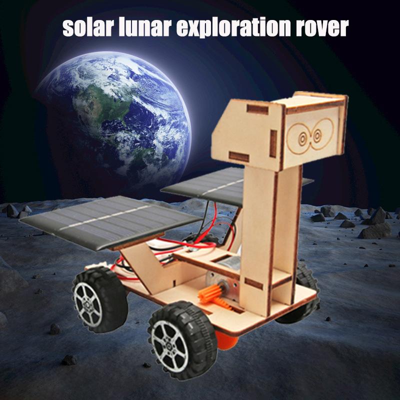 Aerospace Model Solar Lunar Exploration Vehicle Children's Diy Hand-Assembled Model Diy 3D Wooden Puzzle Science Education Toys
