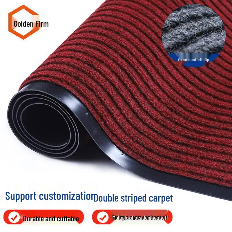 Jingu Lao KCAA-241 Double Stripe PVC Anti-Slip Floor Mat 1.6m x 1m