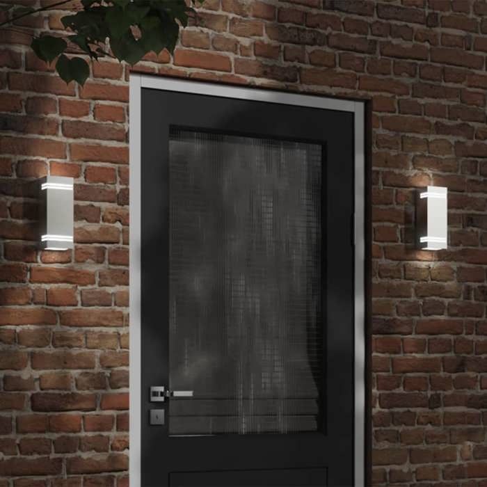 VidaXL Outdoor Wall Light Silver Stainless Steel, Outdoor Wall Lighting, Garden Wall Lamp, Wall Sconce 4006322