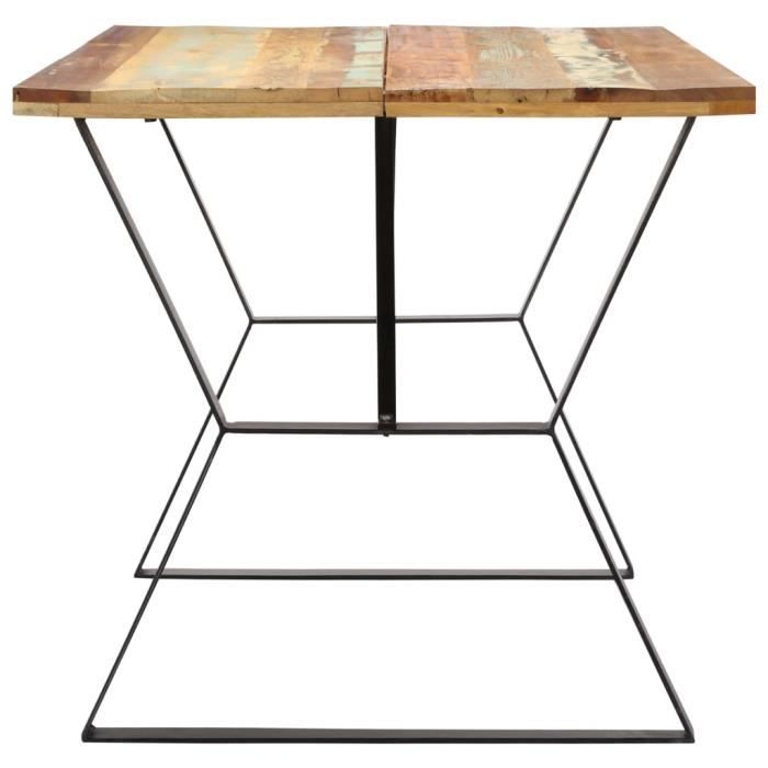VidaXL Table de salle à manger 140x80x76cm Bois de récupération massif