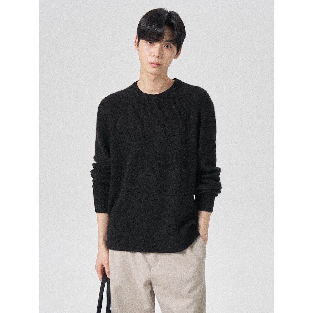 8Seconds Alpaca Wool Blend Round Knit Black Black/M