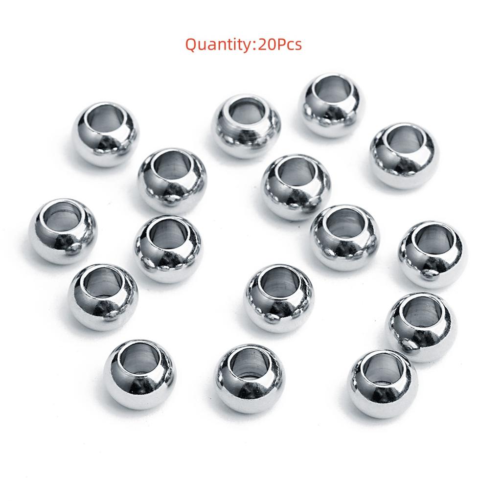High Quality Stainless Steel Beads Square Round Wheel Shaped Loose Spaced Beads For DIY Charms Bracelet Jewelry Accessories