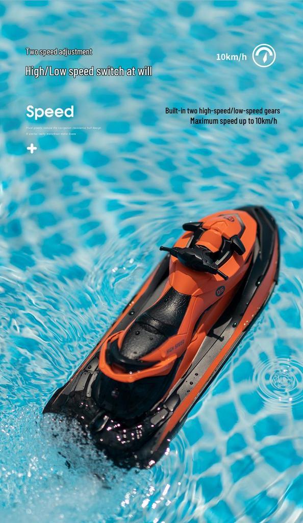 High-Speed Remote Control Waterproof Speedboat Toy for Kids