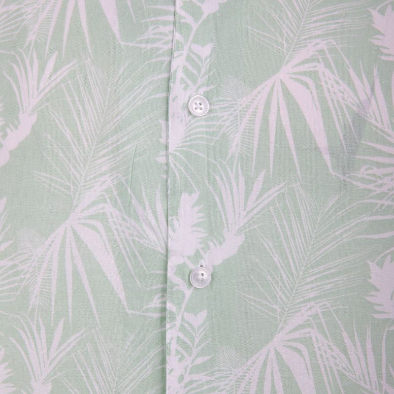 Chemise manches courtes imprimée tropical en viscose Homme BLAGGIO