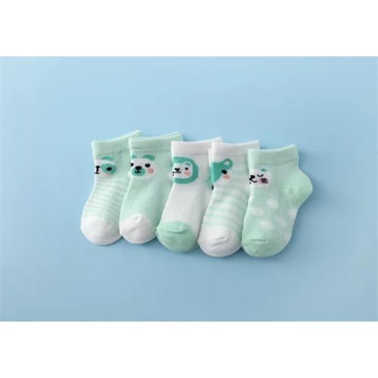 

Лавадка 5 пар/набор Новые летние тонкие носки для новорожденных мальчиков и девочек, хлопок, детские напольные носки, повседневные, мультяшные, для малышей 0-24 месяца XS 0to9Month