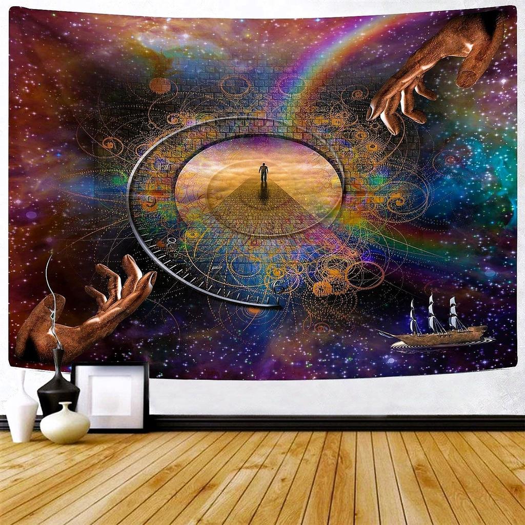 Tapestry Galaxy Universe Starry Sky Wall Hanging Tapestry Milky Outer Space Abstract Psychedelic Nebula Headboard for Bedroom