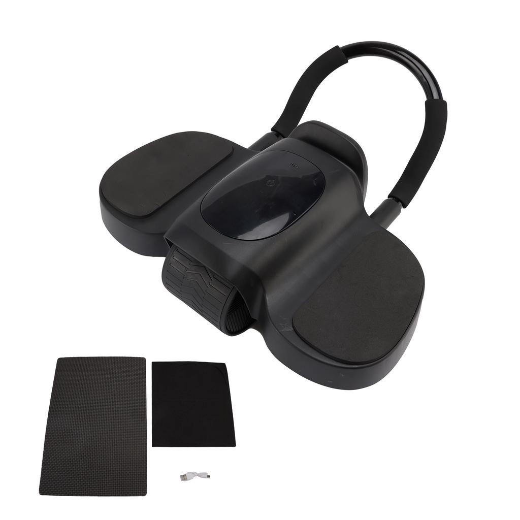 Upgraded Ab Roller with Elbow Support,Auto Rebound & LCD Display – Includes Knee Pads,Timer & Core Trainer,Perfect for Home Workouts Black