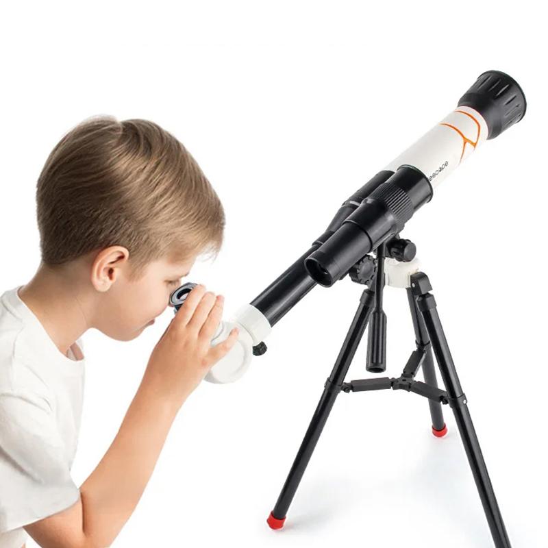 Kids STEM Telescope with 3 Eyepieces Science Experiment Teaching Portable Astronomy Telescope Toys for Children Birthday Gifts