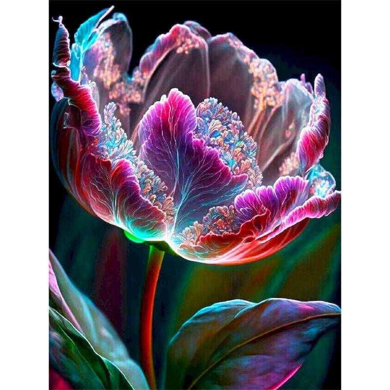 Diamond Painting Abstract Flower Full Square Drill Diamond Embroidery Sale Mosaic Flower Needlework Diy Home Decor