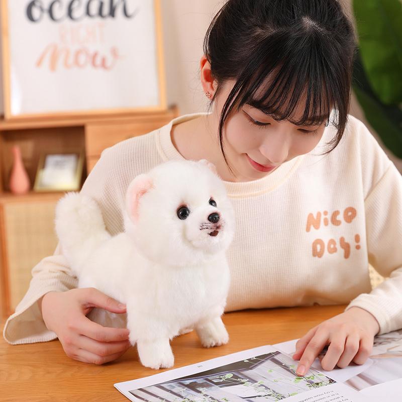 New Premium Cute Plush Pomeranian Dog Real Life Toystuffed Animals Soft Puppy Pet Doll Children Kids Girls Lovely Gift