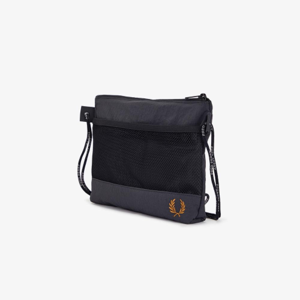 Fred Perry Crinkled Nylon Mesh Sacoche Bag  297  Cfpu2417287 297