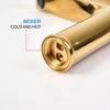 Custom Zinc-Alloy Single Hole Single Handle Ceramic Sink Basin Faucet Mixer Gold Wash Modern Design White Bathroom