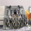1Pc Koala Mink Print Flannel Blanket, High quality Comfortable for All Seasons, Home Decor, Warmth and Comfort, Perfect for Gifts