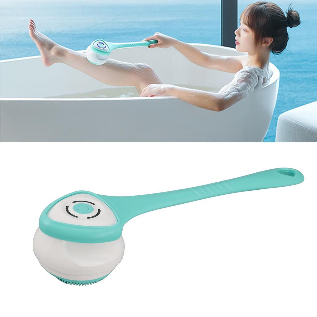 Electric Shower Brush Set Multifunctional IPX6 Water Proof   Handle Cordless Back Scrubber Automatic Body Bath Brush