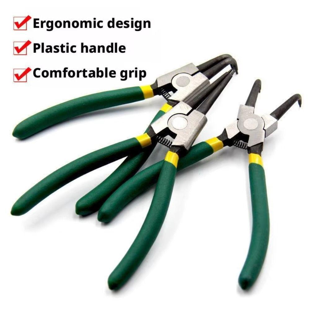 Heavy Duty Snap Ring Pliers Straight/bent Retaining Ring Puller Hand Tools Circlip Pliers Install